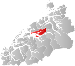 Lage der Kommune in der Provinz Møre og Romsdal