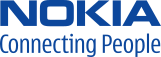 Biểu trưng của Nokia từ năm 2006,[32] với khẩu hiệu "Connecting People" (Liên kết Mọi người), do Erik Spiekermann thiết kế.[33]