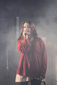 Becca MacIntyre performing with Marmozets in 2011