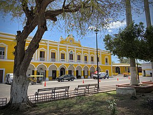 Main square, town of Tecoh, 2021