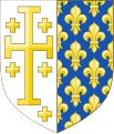 Coat of Arms of Charles I of Anjou (per pale Jerusalem and France Ancient)