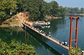 Image 28The District of Rangamati is a part of the Chittagong Hill Tracts and is one of the most beautiful districts of the country. Its beauty lies in the people, culture, landscape and lifestyle. The Hanging Bridge at Rangamti district, pictured here, is a famous landmark and tourist attraction of the district. Photo Credit: Shakhawat Hossen Shafat