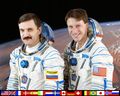 Foale (right) and Alexander Kaleri (left), in photo of Expedition 8