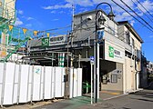 仮設駅舎（2021年12月）