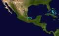 Tropical Storm Jose track map