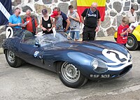 Der Jaguar D-Type mit dem Jack Fairman Elfter beim 1000-km-Rennen von Kristianstad 1957 wurde