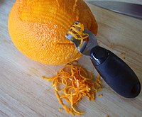 Zesting an orange