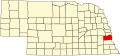 State map highlighting Cass County