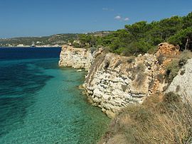 The cliff of Souda bay