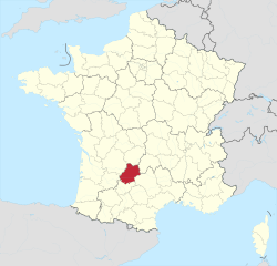 Разположение на Лот във Франция
