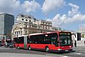 London General articulated Citaro passing Trafalgar Square on route 453.