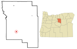 Location in Oregon