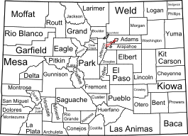 An enlargeable map of the 64 counties of the State of Colorado