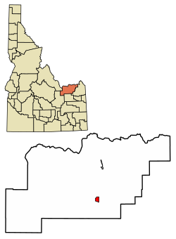 Location of Dubois in Clark County, Idaho.