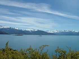 Vue du Monte San Valentín depuis le lac Buenos Aires/General Carrera