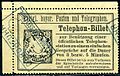 Telephon-Billet zu 10 Pfennigen aus dem Jahr 1894