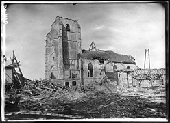 L'église, en octobre 1918.