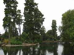 Le lac de Kew et le pont Sackler