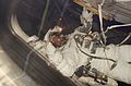 Jim Reilly holds onto a handrail on the Destiny lab during the third EVA