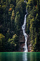 Schrainbachfall am Westufer des Königssee nahe Salet.