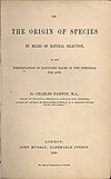 Титульная страница «Происхождения видов» издания 1859 года