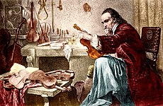 Antonio Stradivari na maľbe z 19. storočia