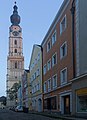 Braunau am Inn, gezicht op de St-- Stefanuskerk