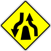 End of divided road