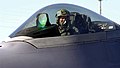 F-22 cockpit/canopy close-up.