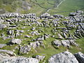 Lapiaz à Malham Cove au Yorkshire Dales en Yorkshire du Nord