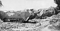 1917 ~ French St. Chamond tanks used for training.