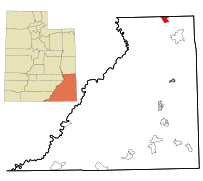 San Juan County Utah incorporated and unincorporated areas Spanish Valley highlighted.svg