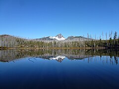 Three Fingered Jack from across Round Lake