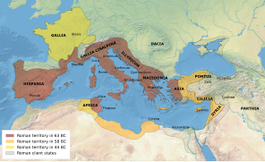 Map of the Ancient Rome at Caesar time (with conquests)-en.svg