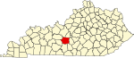 State map highlighting Hart County