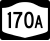 New York State Route 170A marker