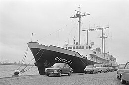 Het weerschip Cumulus II, in 1975 door de Rijksluchtvaartdienst overgedragen aan het KNMI