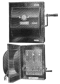 A 1917 Square D enclosed 3-pole safety switch, utilizing cartridge fuses.