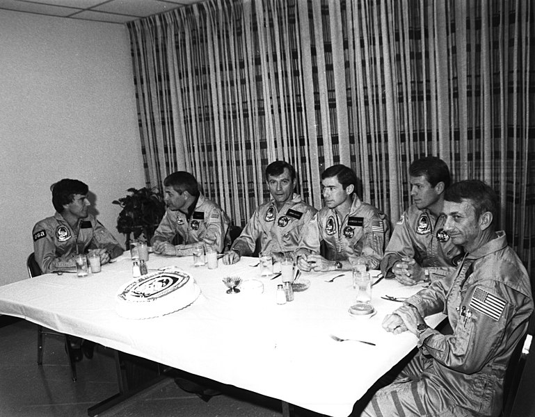 File:STS-9 crew launch day breakfast.jpg