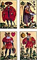 کت و شلوار قلبی و نماد قلب در یک دسته‌کارت بازی، دهه ۱۵۴۰ آلمان.