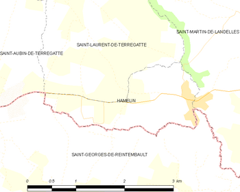 Detailkaart van de gemeente