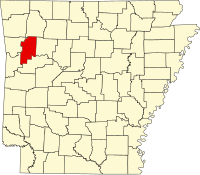 Locatie van Franklin County in Arkansas