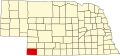 State map highlighting Dundy County