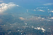 A2 seen from the air near Vjose-Narta Lagoon Protected Area