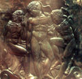 Detalle de la Cista Ficoroni (c. 350 a.C.).