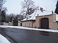 Entrée du château sous la neige