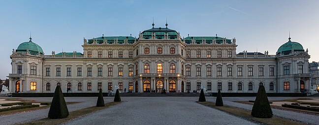 Upper Belvedere, Vienna, by Johann Lukas von Hildebrandt, 1717–1723[46]