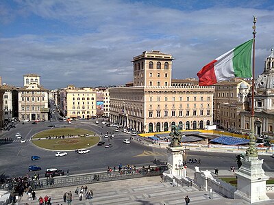 Piazza Venezia as seen from the Vittoriano terraces