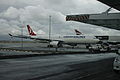 Airbus A340 de Turkish Airlines en el Aeropuerto Internacional de Ciudad del Cabo, Sudáfrica