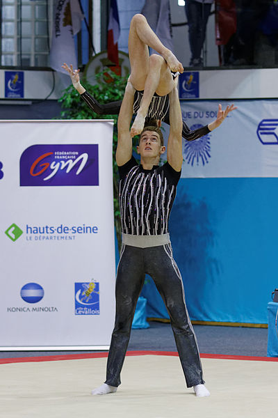 File:2014 Acrobatic Gymnastics World Championships - Mixed pair - Qualifications - France 22.jpg